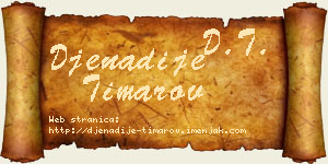 Đenadije Timarov vizit kartica